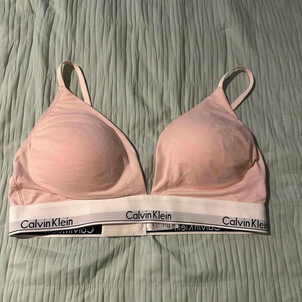 Calvin Klein Pink Crop Top with Elastic Band